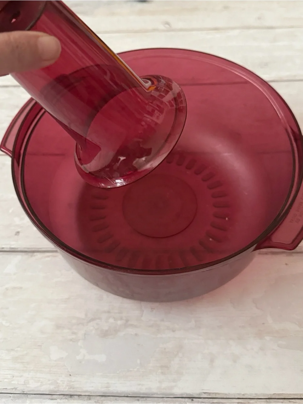Tupperware Bundt Cake Pan Jewel Tone Maroon Red Baking Dish Bowl NEW